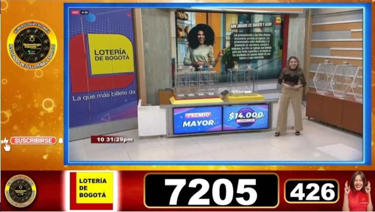 Resultado del sorteo de la Lotería de Bogotá del jueves 13 de septiembre del 2024. // Foto de internet.