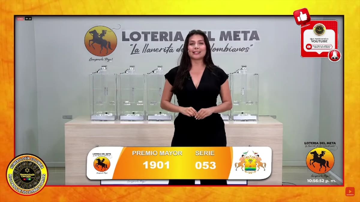 Resultado del sorteo de la Lotería del Meta del 18 de diciembre del 2024. // Foto de internet