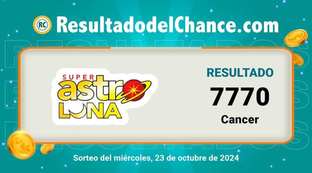 Resultado del sorteo de Super Astro Luna del 23 de octubre del 2024. // Foto de internet