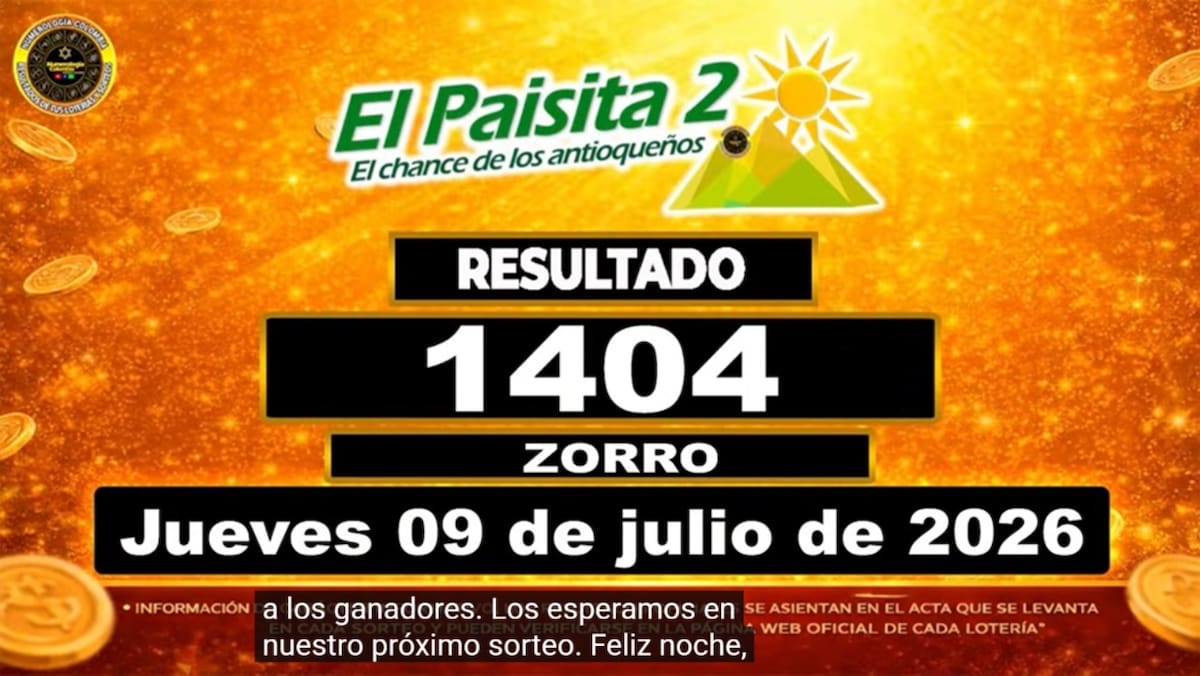 Resultado del sorteo del chance El Paisita Noche 4 de julio de 2026. // Foto: captura de pantalla de Youtube @NumerologíaColombia