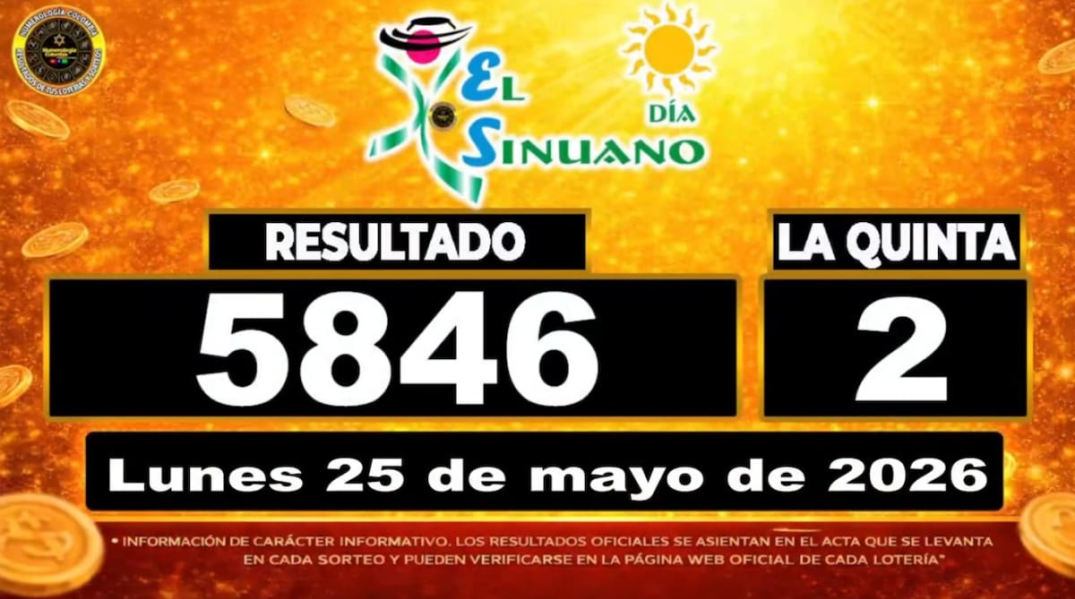 Resultado del sorteo del chance El Sinuano Día del 26 de mayo de 2026. // Foto: captura de pantalla con fines informativos de Youtube @NumerologíaColombia