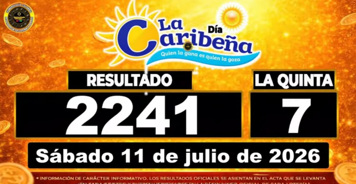 Resultado del sorteo del chance La Caribeña Día del 11 de julio de 2026. // Foto: captura de pantalla de Youtube @NumerologíaColombia