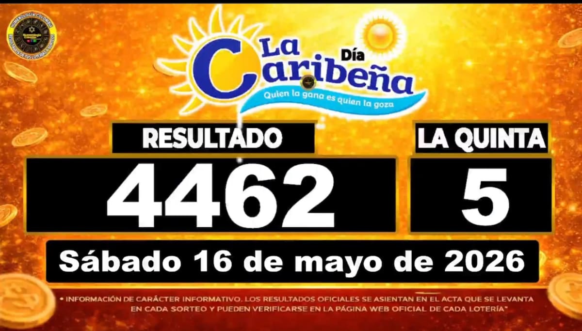 Resultado del sorteo del chance La Caribeña Día del 16 de mayo de 2026. // Foto: captura de pantalla Youtube: @NumerologíaColombia