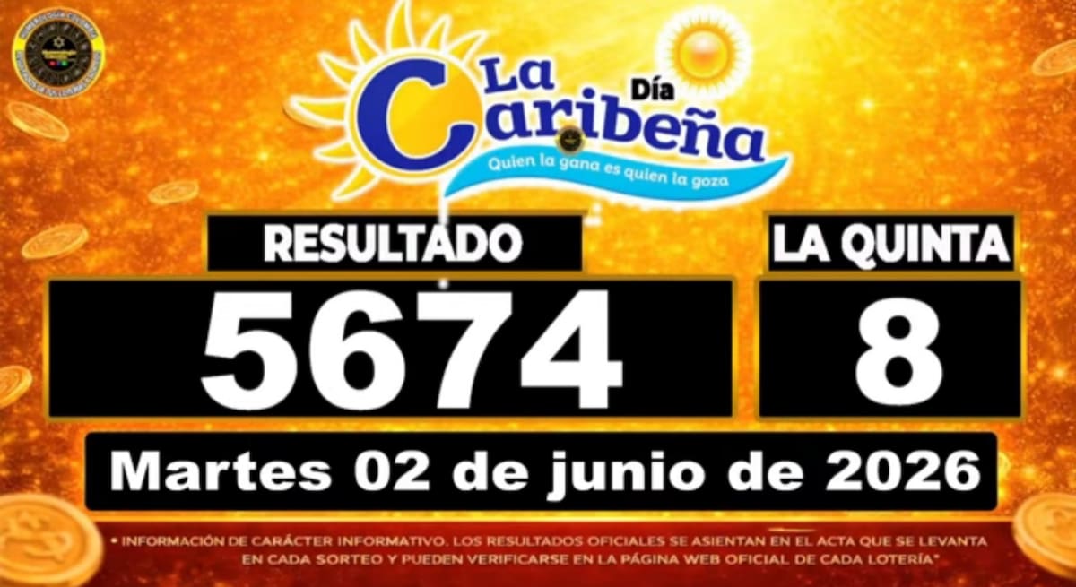Resultado del sorteo del chance La Caribeña Día del 2 de junio de 2026. // Foto: captura de pantalla de Youtube @NumerologíaColombia