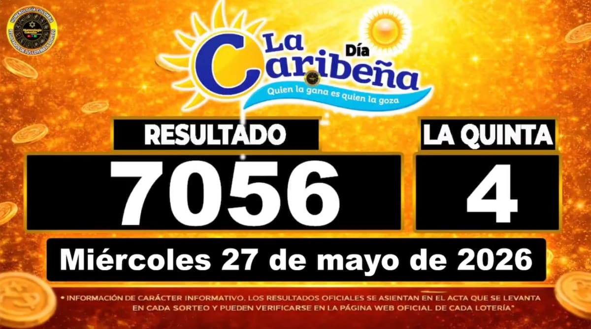 Resultado del sorteo del chance La Caribeña Día del 27 de mayo de 2026. // Foto: captura de pantalla de Youtube @NumerologíaColombia