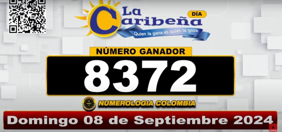 Resultados Caribeña Día. Domingo 8 de septiembre. //Captura de Pantalla