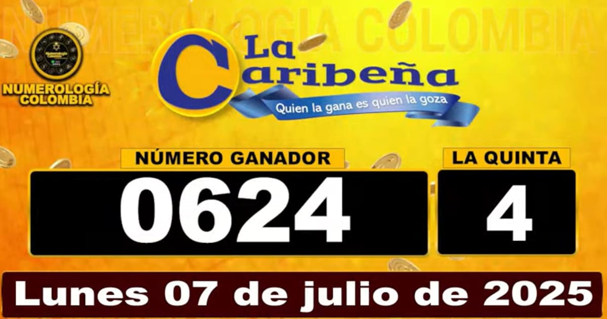 Resultados del sorteo de La Caribeña Noche. // Foto: captura de pantalla