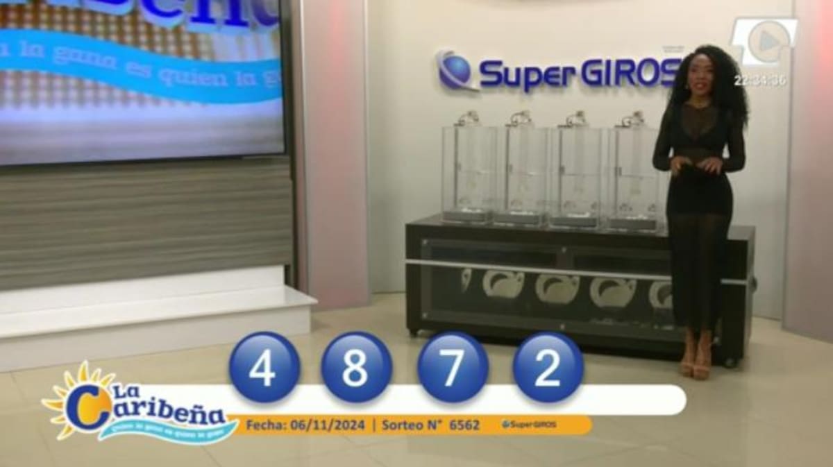 Resultados del Sorteo de La Caribeña Noche. // Foto: captura de pantalla