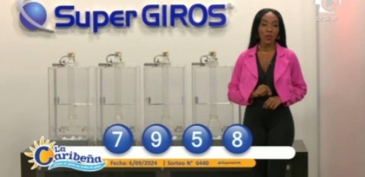 Resultados del Sorteo de La Caribeña Noche del viernes 6 de septiembre de 2024. // Foto: captura de pantalla
