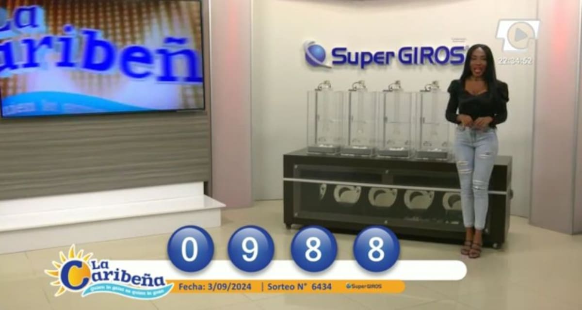 Resultados del Sorteo de La Caribeña Noche: martes 3 de septiembre de 2024. // Foto: captura de pantalla