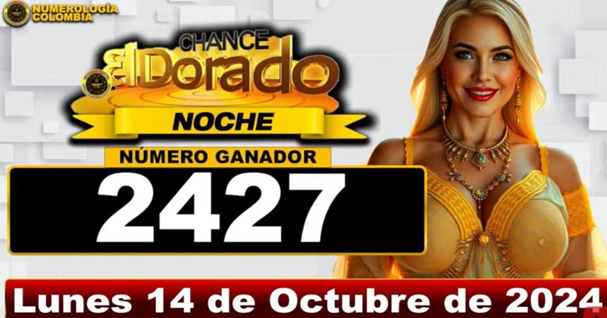 Resultados El Dorado Noche lunes 14 de octubre de 2024. // Foto: captura de pantalla