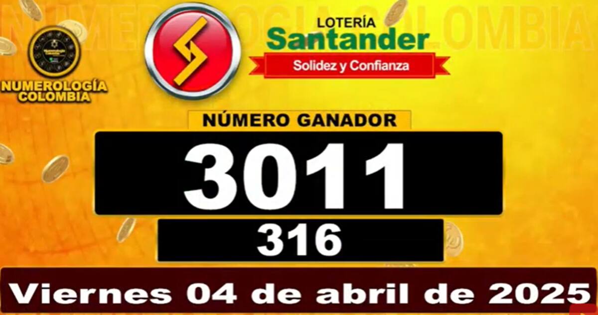 Resultados Lotería de Santander. // Foto: captura de pantalla