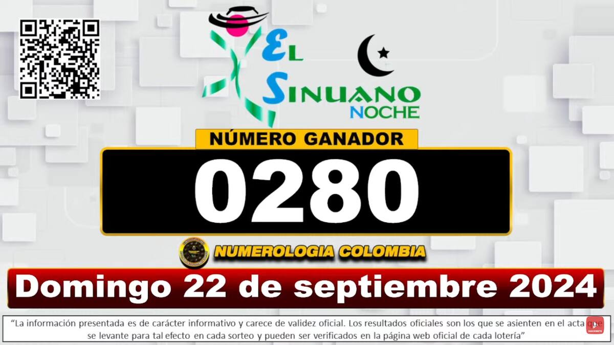 Resultado Sinuano Noche 22 de Septiembre. //Captura de Pantalla