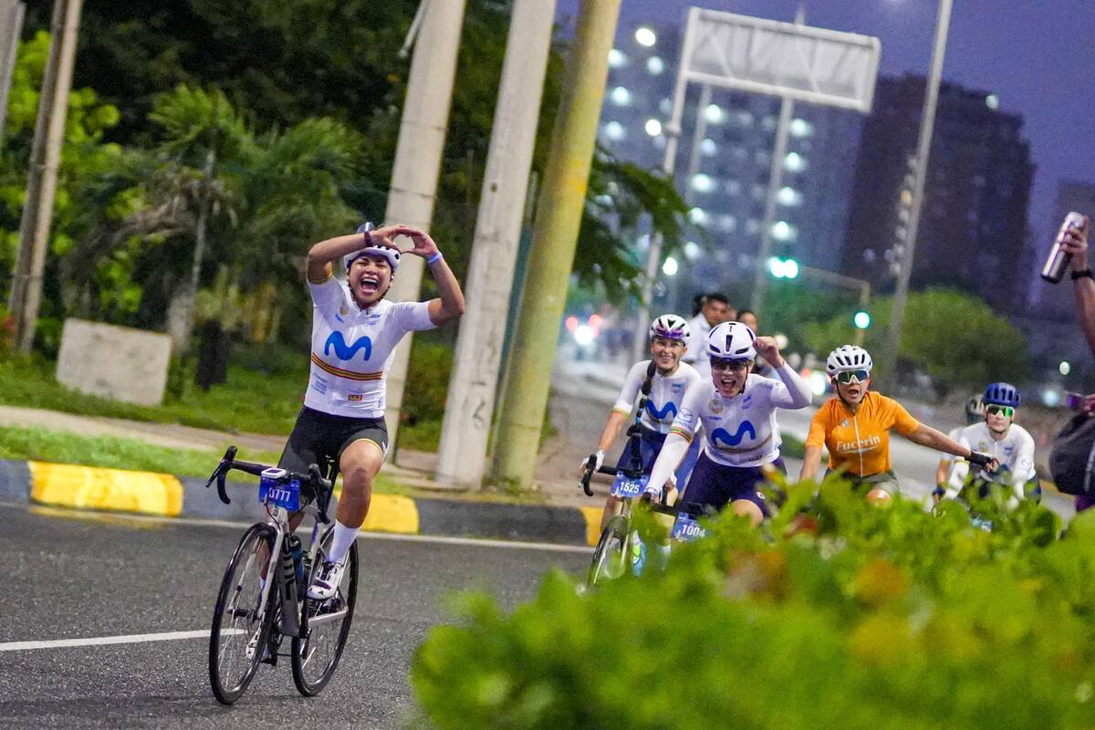 La felicidad en medio del Reto Movistar. // Foto: cortesía