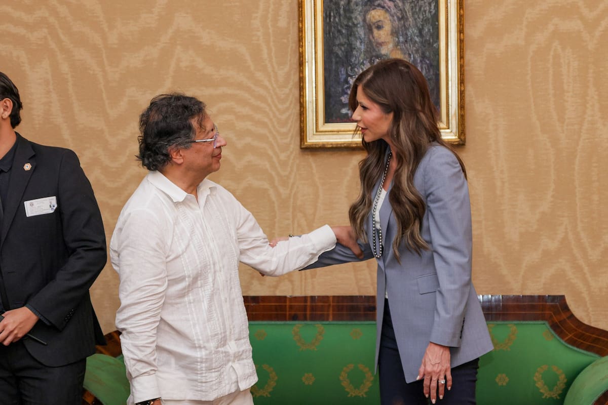 El presidente Gustavo Petro se reunió con la secretaria de Seguridad de Estados Unidos, Kristi Noem. // Foto: cortesía