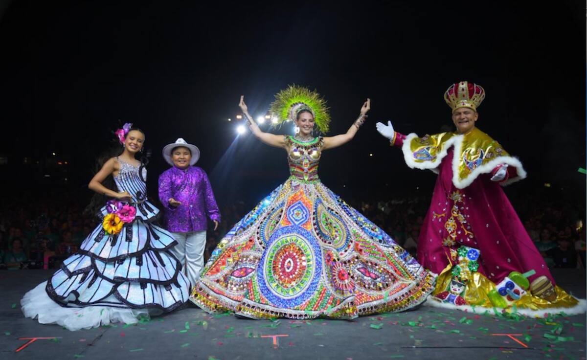 Sharon Acosta, Joshua Ortiz, Michelle Char Fernández y Adolfo Maury Cabrera reyes del carnaval de Barranquilla 2026.//Cortesía Carnaval de Barranquilla.