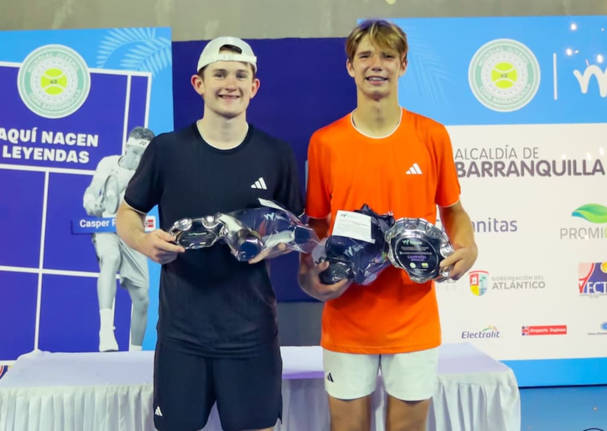 Rhys Lawlor, de Gran Bretaña, y Michael Antonius, de Estados Unidos, disputaron. Mal final en sencillos del Mundial Juvenil de Tenis J300 Copa Barranquilla 2026, con título para la segunda.//Cortesía Mundial Juvenil de Tenis.
