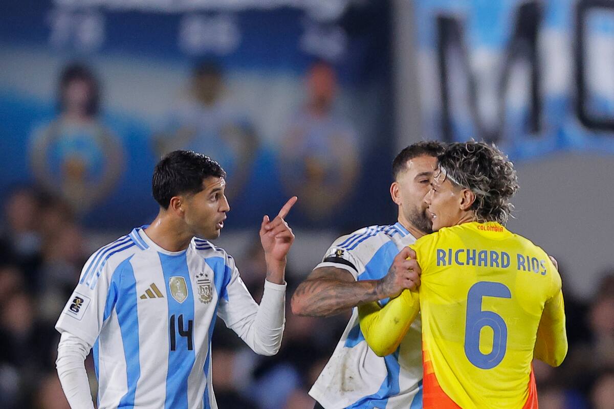 Se hizo viral: insulto de Richard Ríos a Otamendi en partido contra Argentina