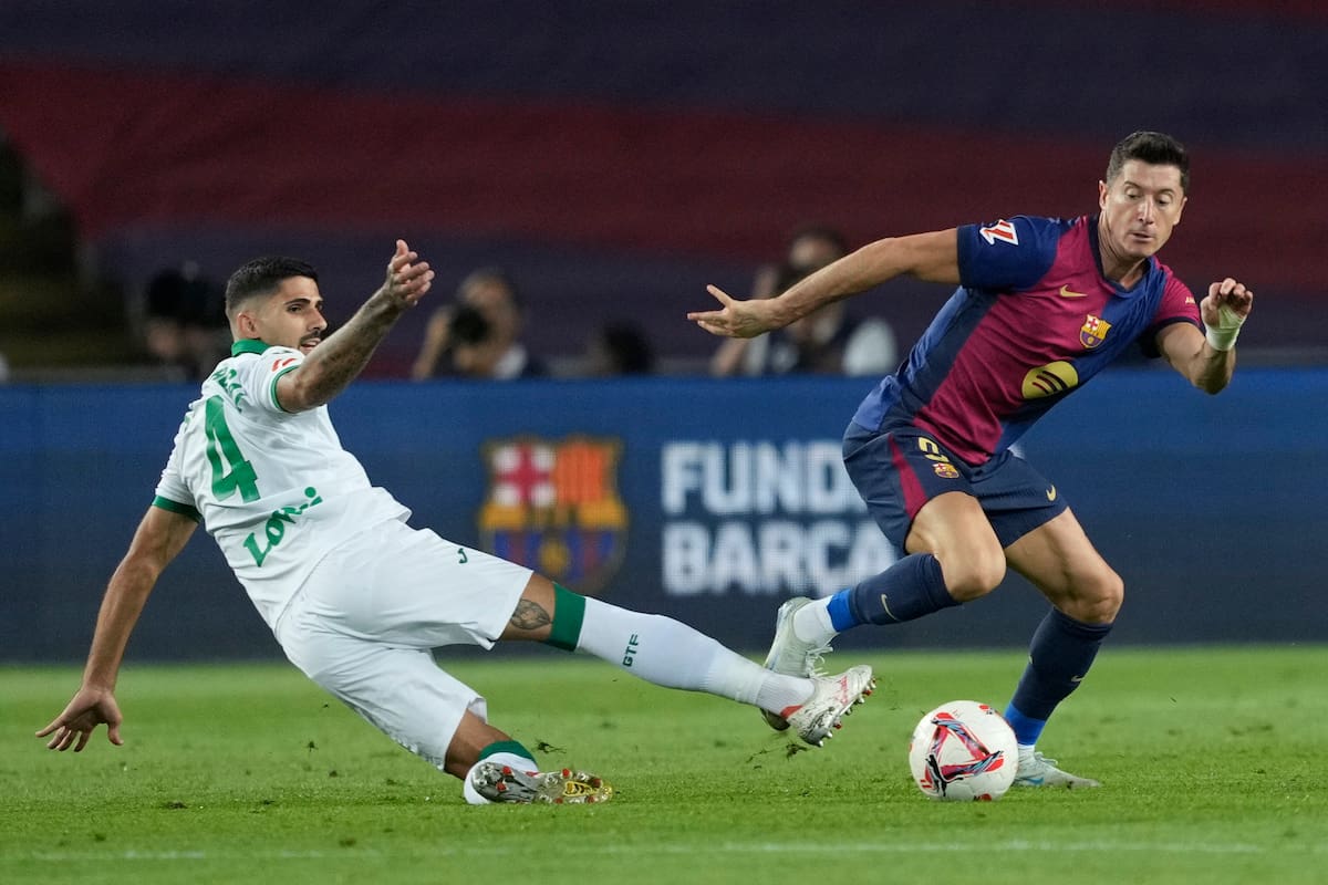 Robert Lewandowski es el goleador de la Liga de España. //EFE