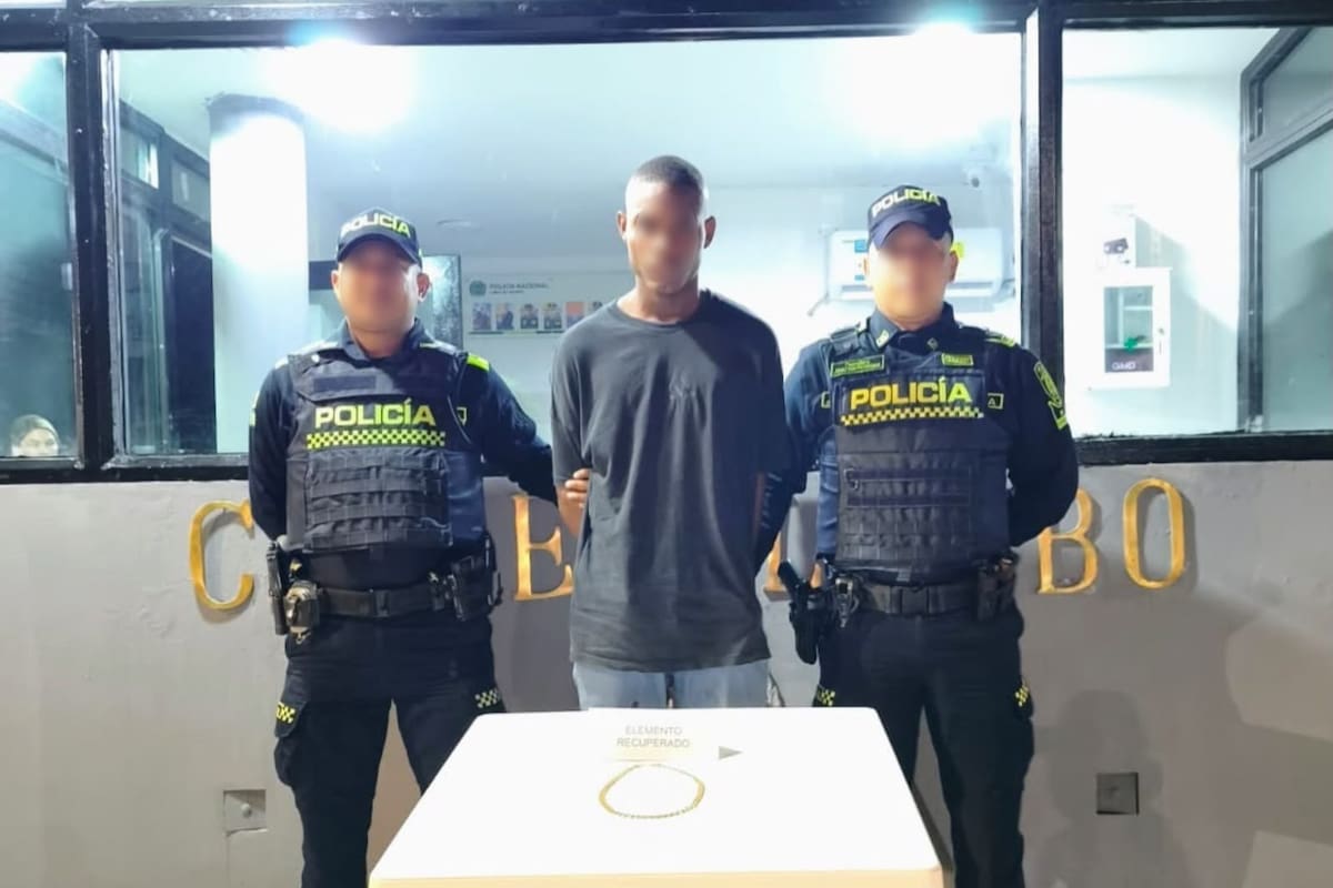 ‘Carlitos’ huyó con una costosa cadena en Cartagena: la Policía frustró su escape
