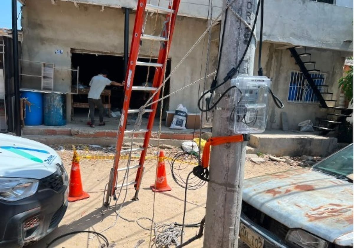 La empresa Air-e Intervenida denunció varios casos de robo de energía en los departamentos de Atlántico, Magdalena y La Guajira.//Cortesía Air-e.