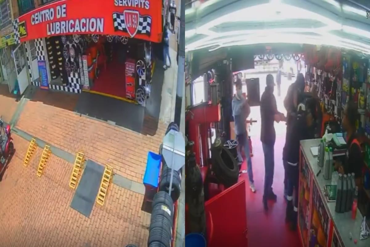 Delincuentes armados irrumpieron en un negocio y robaron $15 millones. // Foto: Captura de video - Redes sociales.