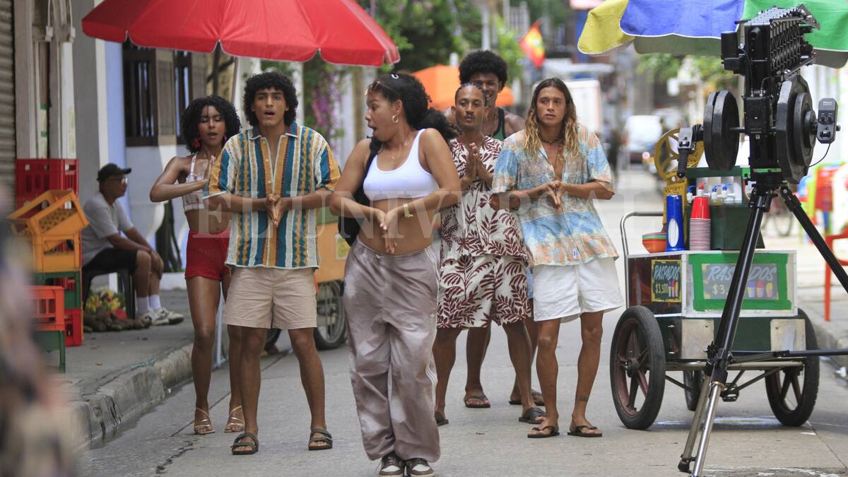Rodaje videoclip 'Bronceador' de Maluma en Cartagena. //Foto: Julio Castaño- El Universal.