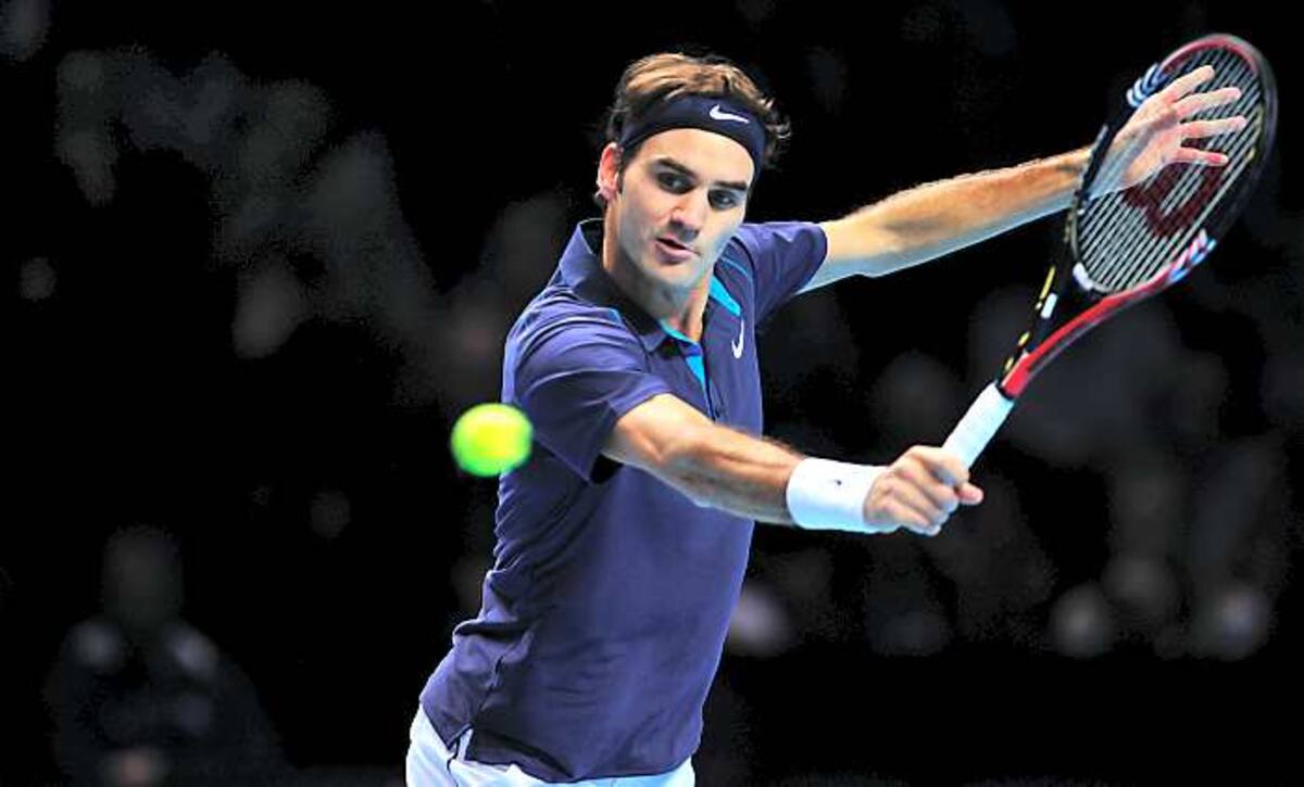 Roger Federer superó al español David Ferrer y disputará la final del Masters de Londres. AFP