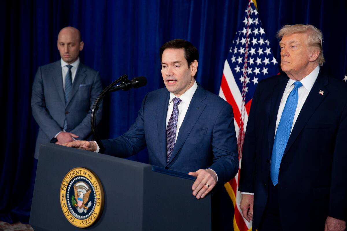 Rubio aclara que EE.UU. gestionará la "dirección" en la que se moverá Venezuela sin Maduro. // Foto: EFE/EPA/NICOLE COMBEAU / POOL.