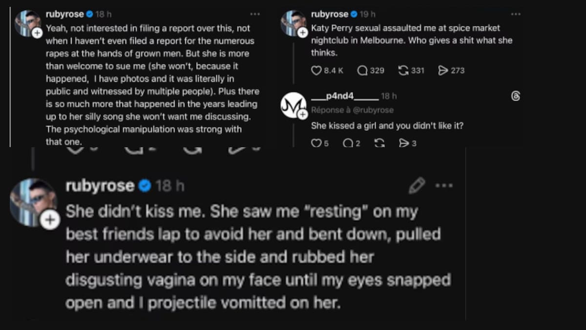 Ruby Rose lanza explosiva acusación contra Katy Perry y desata controversia. // Capturas