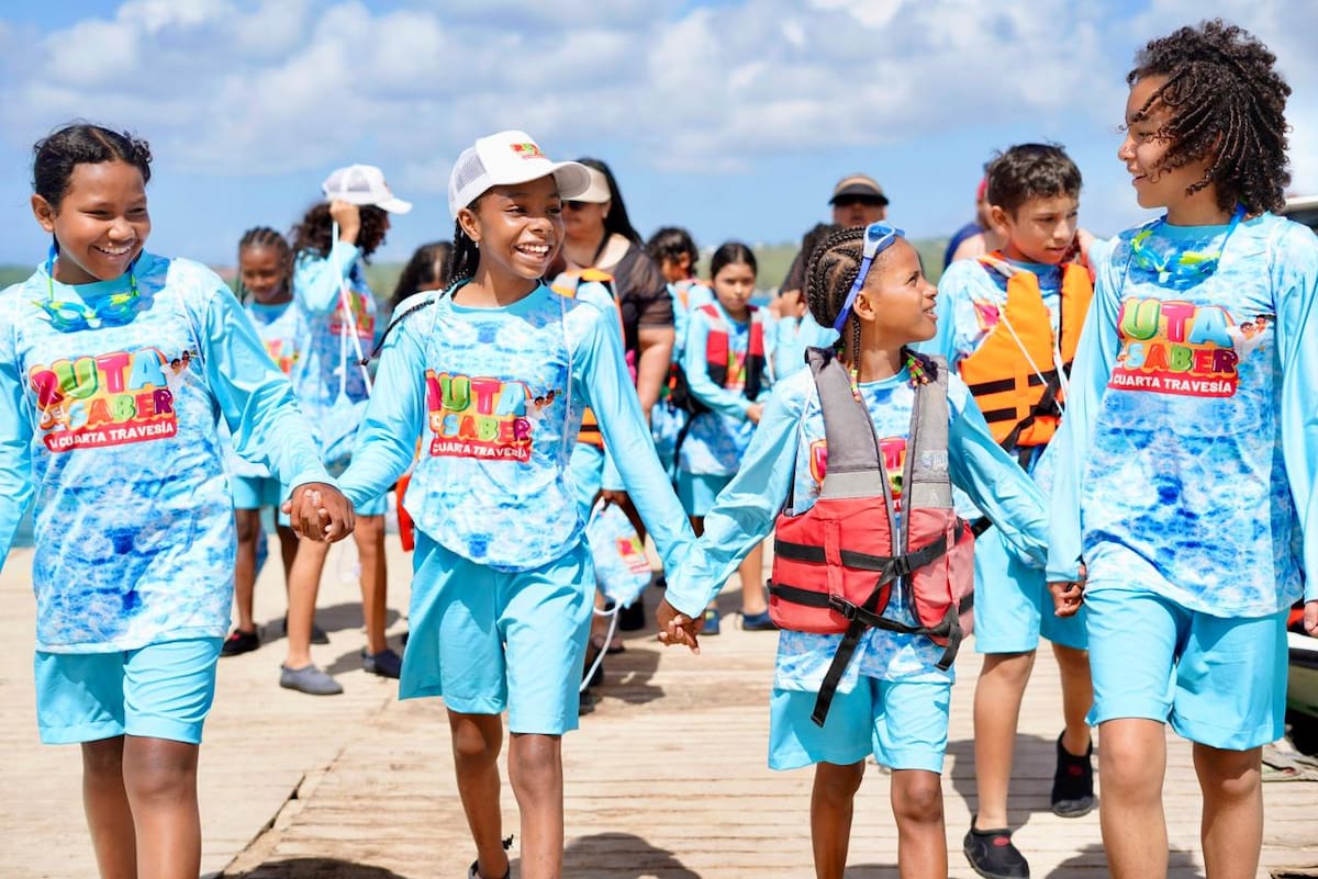 Niños y niñas de sectores como Colombiatón, Nelson Mandela, Loma Fresca, San Francisco, Amberes, Bayunca, del Cabildo Indígena de Pasacaballos, entre otros, hacen parte de la ruta. // Foto: cortesía - Alcaldía de Cartagena