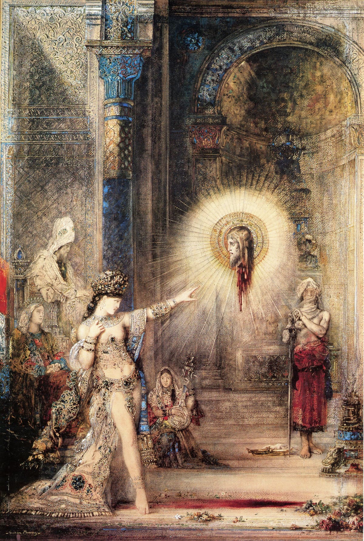 La Aparición (1876), acuarela de Gustave Moreau