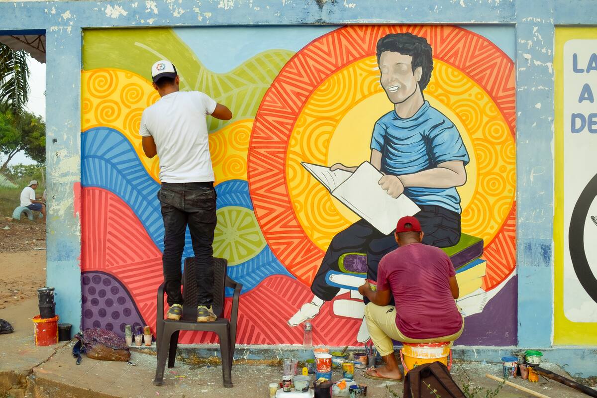 La resistencia en esta municipio del sur del departamento se pinta con aerosol // Yesid Beltran.