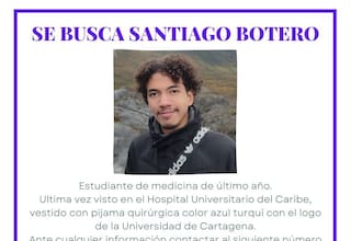 Familia confirma que apareció Santiago Botero, estudiante de la Universidad de Cartagena
