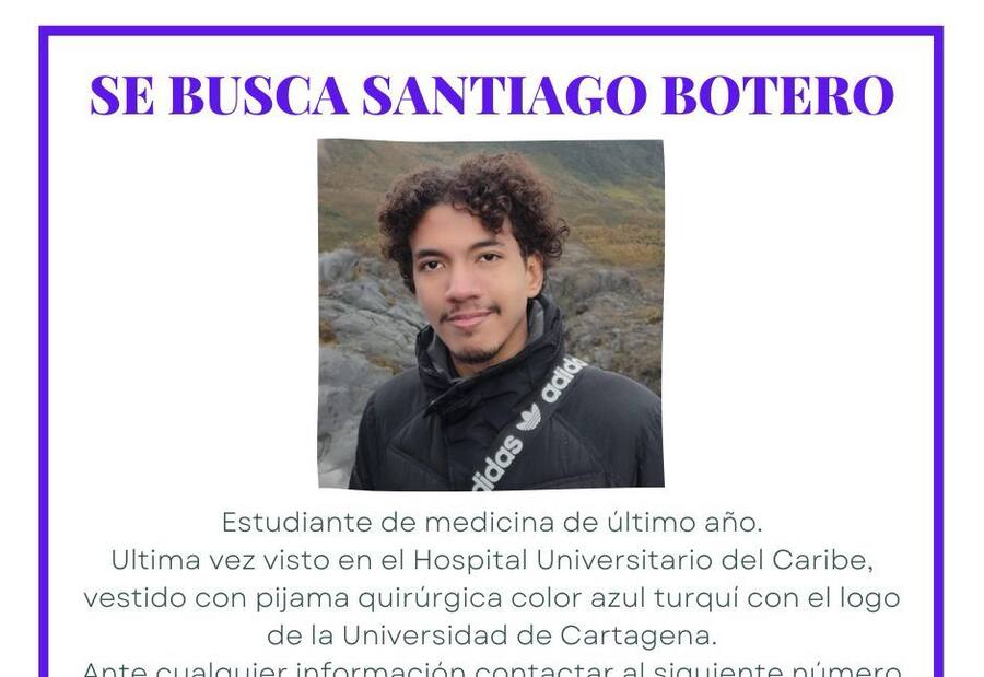 Familia confirma que apareció Santiago Botero, estudiante de la Universidad de Cartagena