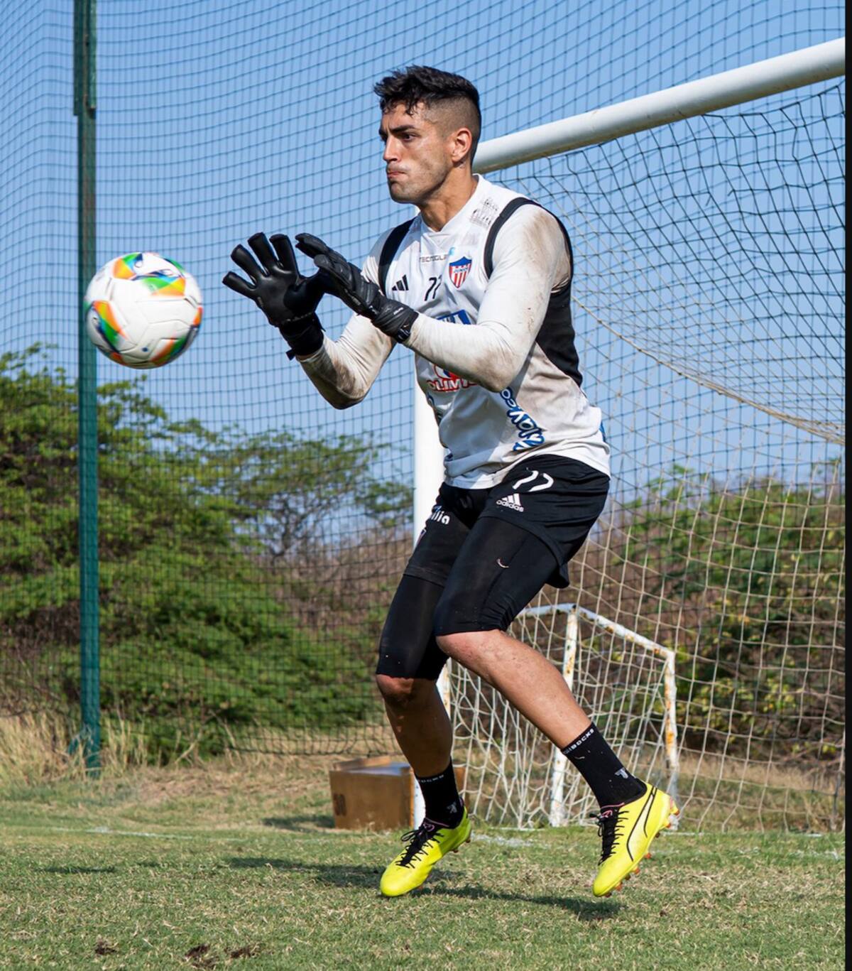 Santiago Mele, jugador de Junior de Barranquilla, está listo para actuar ante América de Cali.//Cortesía.
