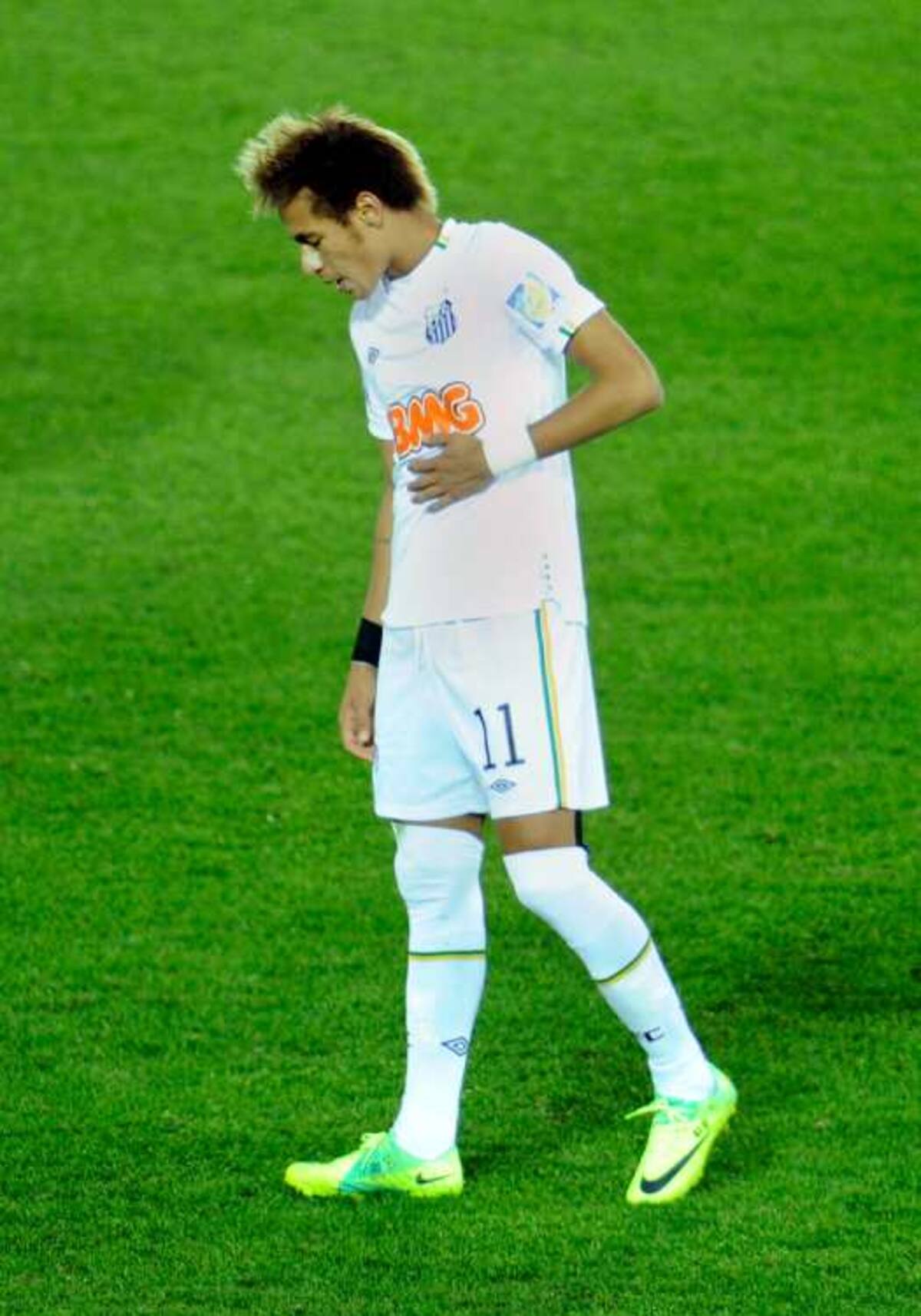 Neymar, jugador del Santos de Brasil. AFP TORU YAMANAKA