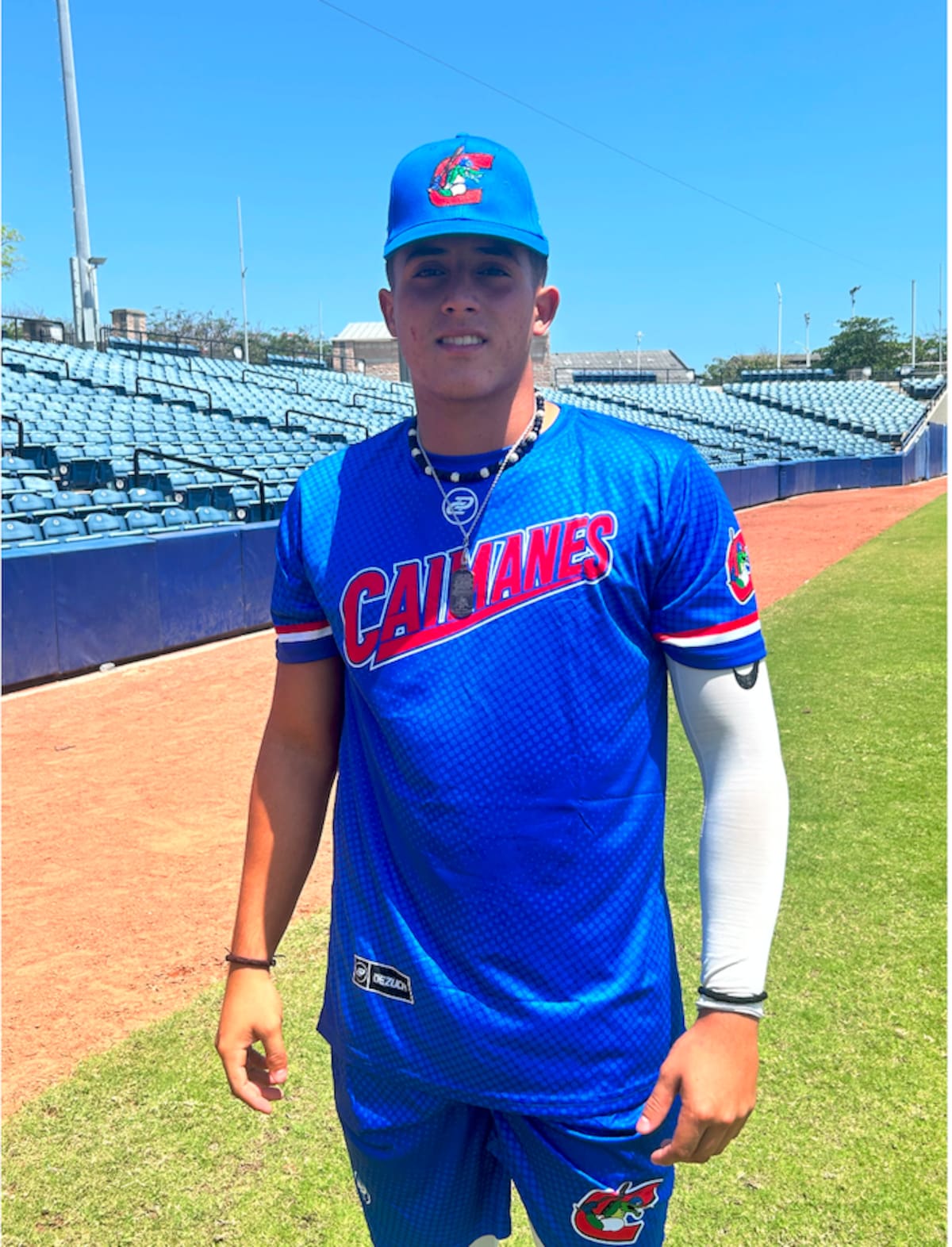 El barranquillero Sebastián Solano hace parte del roster de Caimanes de Barranquilla para la Serie de las Futuras Generaciones frente a Colombia.//Cortesía Caimanes de Barranquilla.