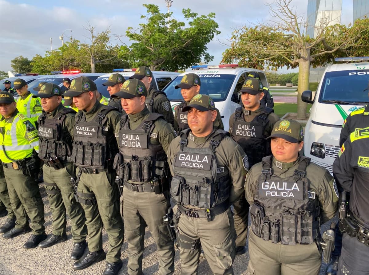 Unos 2.600 policías, hombres y mujeres, estarán para la seguridad del Carnaval de Barranquilla.//Cortesía.