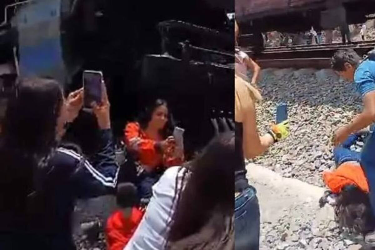 Video: mujer murió tras intentar tomarse una selfie con un tren en movimiento