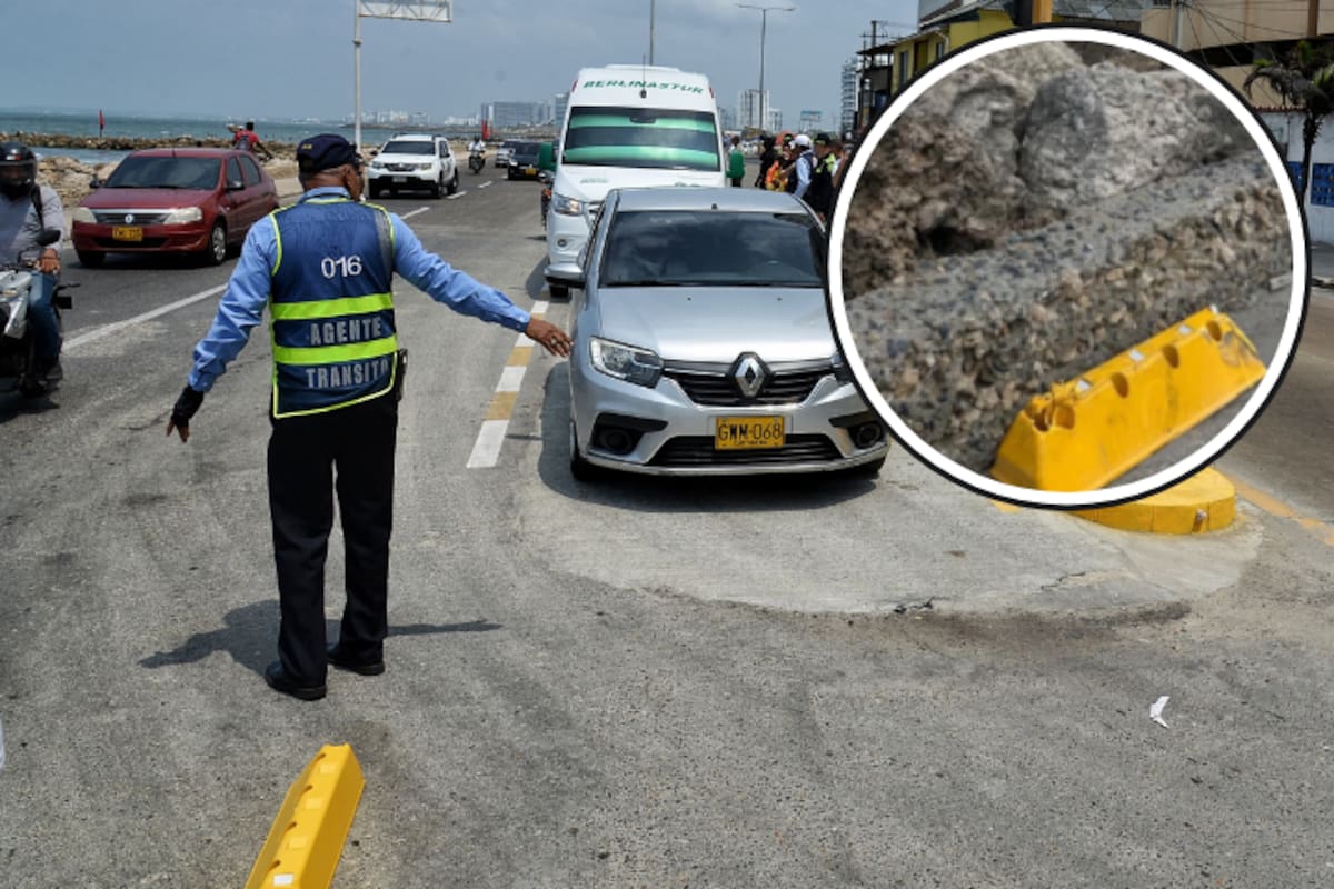 Destruyen separadores recién inaugurados en la avenida Santander
