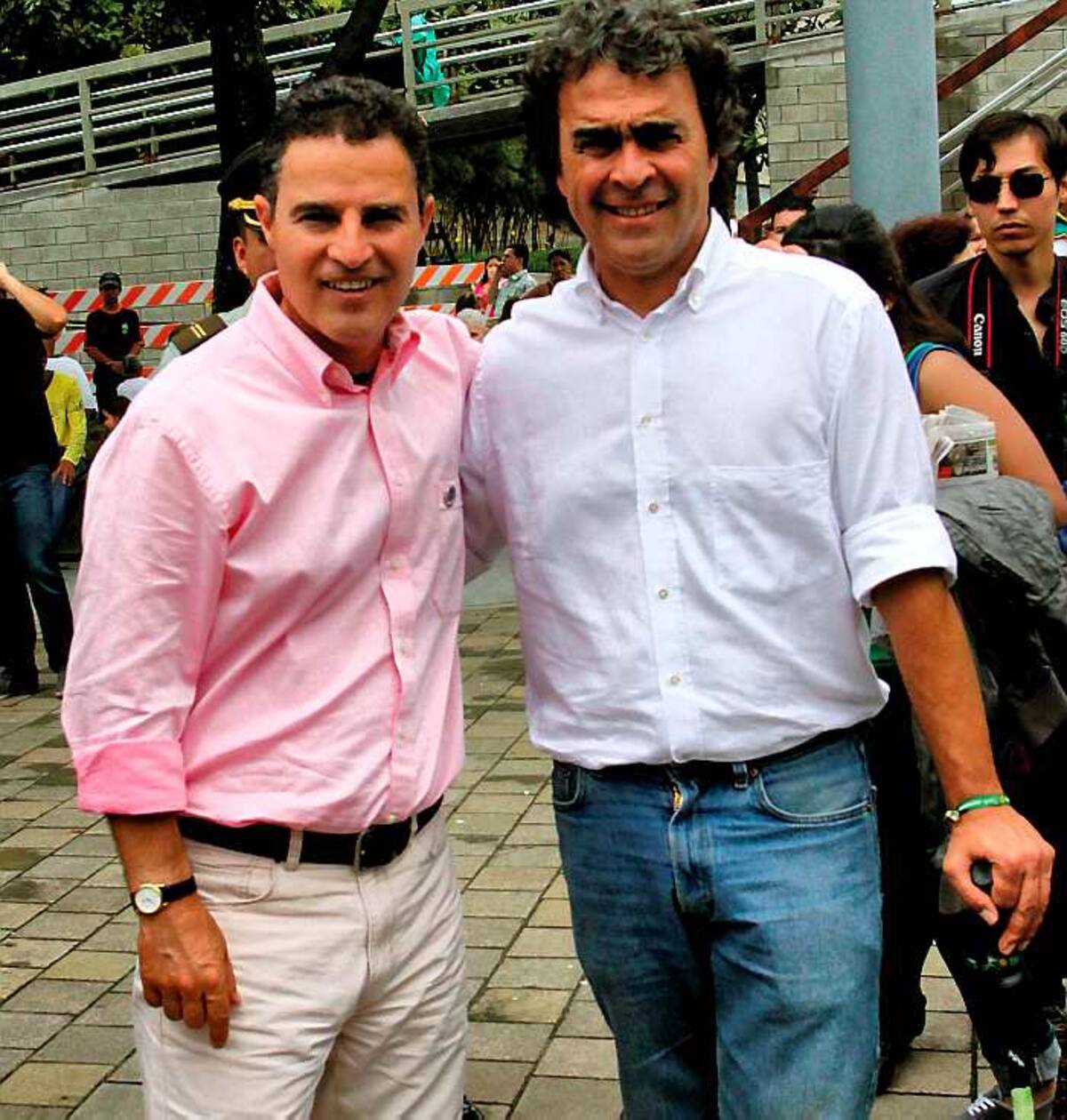 Sergio Fajardo (Der), gobernador de Antioquía en compañía del alcalde electo de Medellín, Aníbal Gaviria (Izq). COLPRENSA