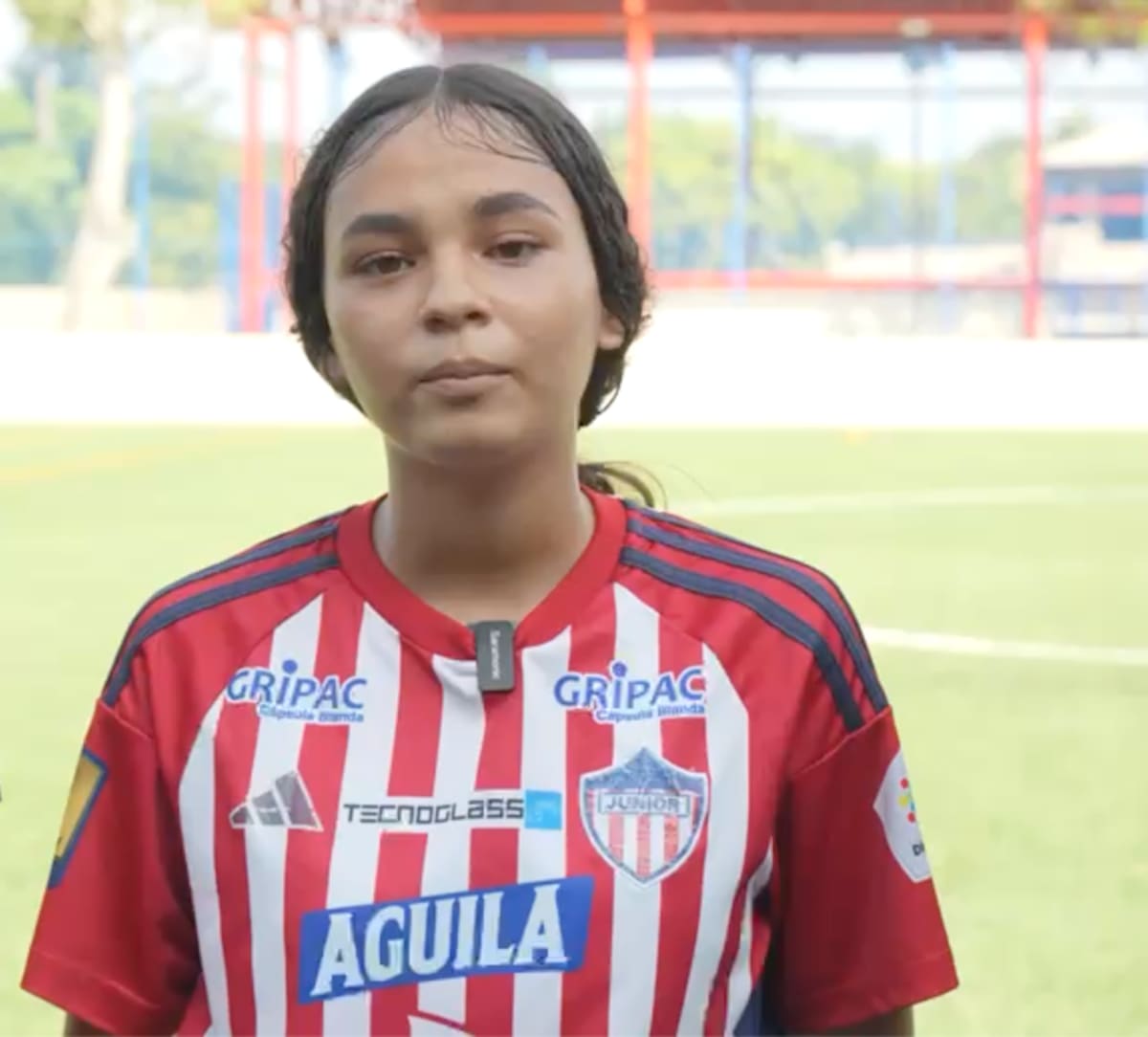 Shaidy Cantillo, integrante de la escuela de fútbol de Polonuevo.// Cortesía DPG