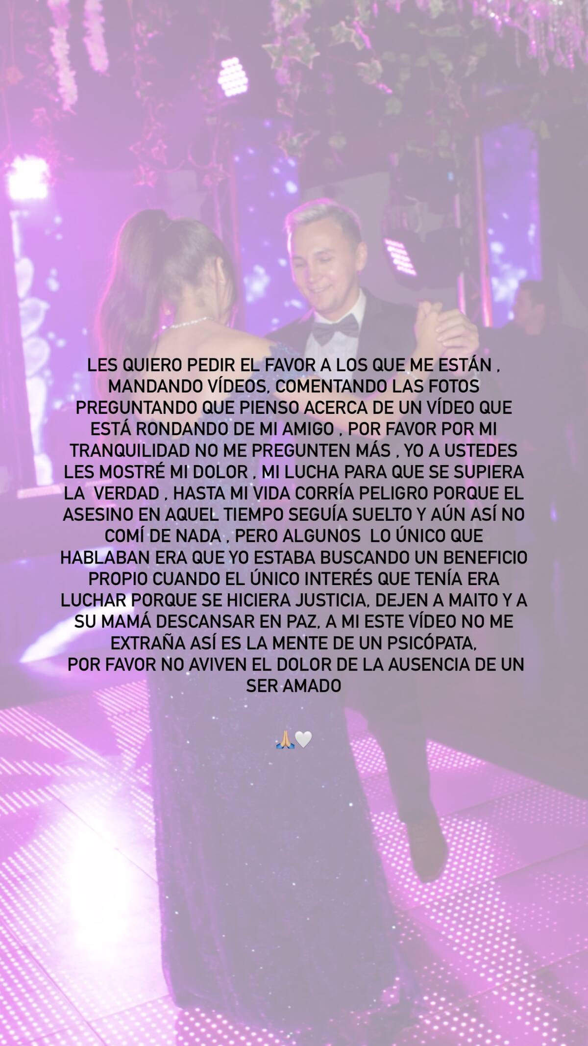 La cantante colombiana habló tras el video filtrado de Mauricio Leal antes de morir. //Foto: Instagram.