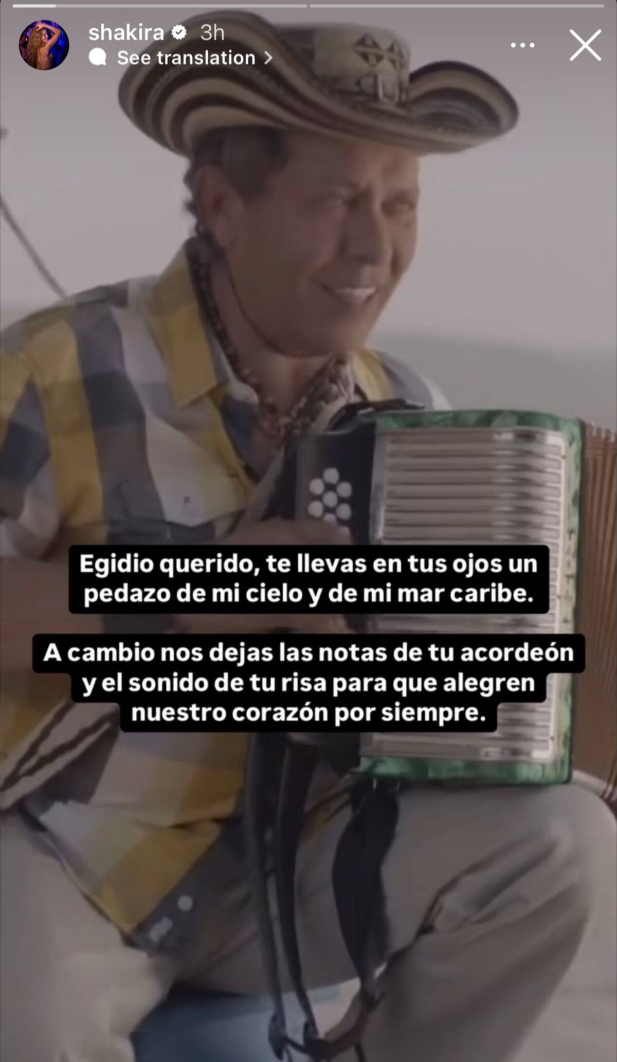 Shakira trabajó de la mano de Egidio Cuadrado para 'la Bicicleta' junto a Carlos Vives. //Foto: IG @shakira.