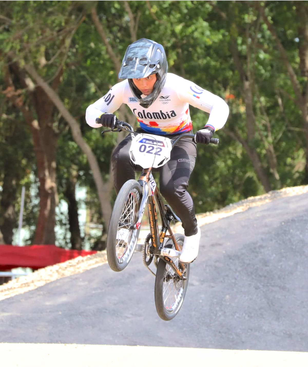 Sharid Fayad, consiguió medalla de plata en la prueba del BMX.//Cortesía Indeportes Atlántico.