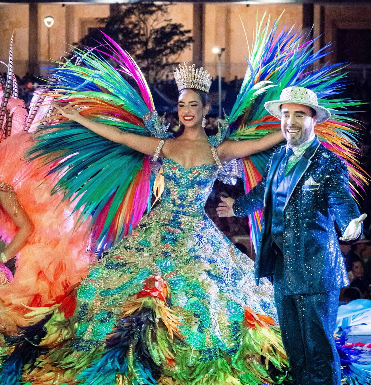 Sharon Hurtado y Luis Mauricio Aragón, son los reyes del Carnaval de la 44 de Barranquilla.//Cortesía Carnaval de la 44.