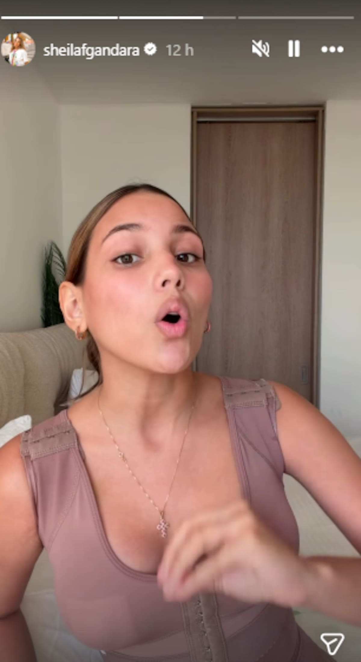 Sheila Gándara muestra por primera vez su cuerpo tras cirugía. //Foto: IG @sheilafgandara.