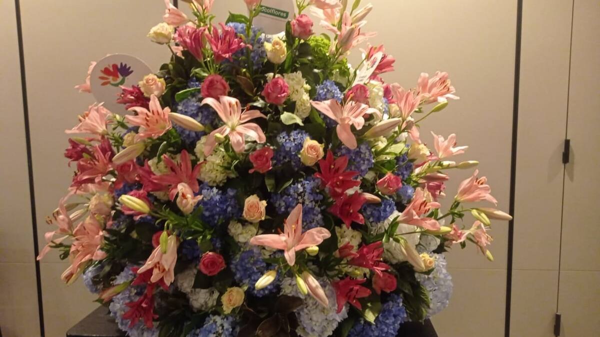 Uno de los arreglos florales del diseñador Jorge Alberto Mahé, en el 'Show Floral' de Asocolflores en Cartagena. //Zenia Valdelamar - El Universal.