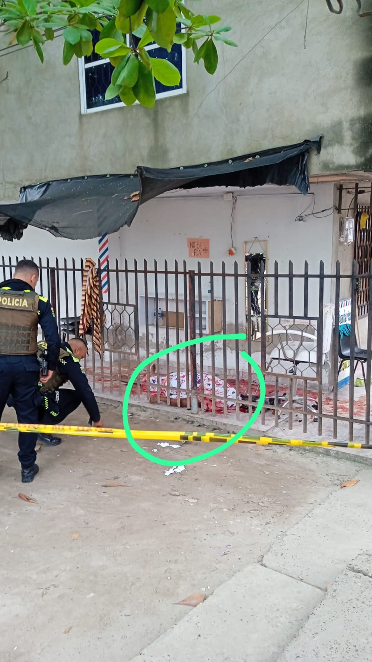 Sicariato en el barrio Las Palmeras